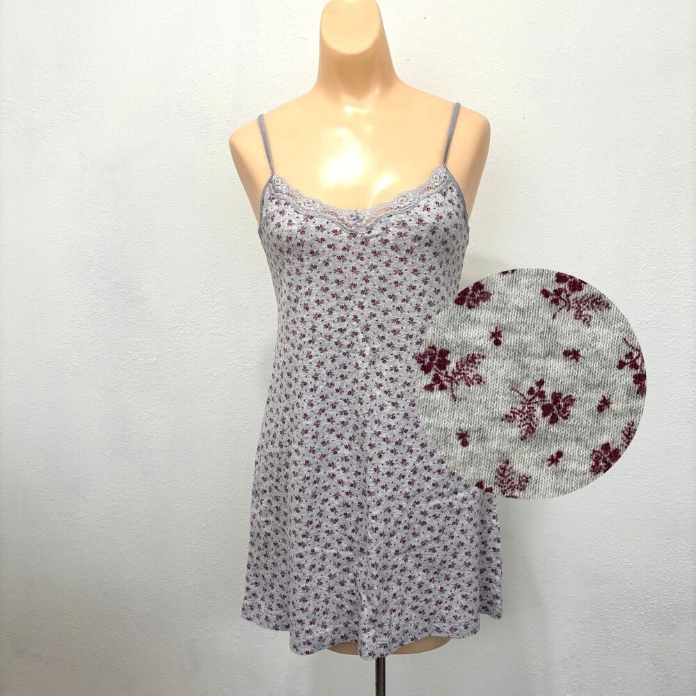 Womens Cottage Slip Mini Dress Small Floral Coquette Y2K Feminine Dainty Indie - Picture 1 of 7